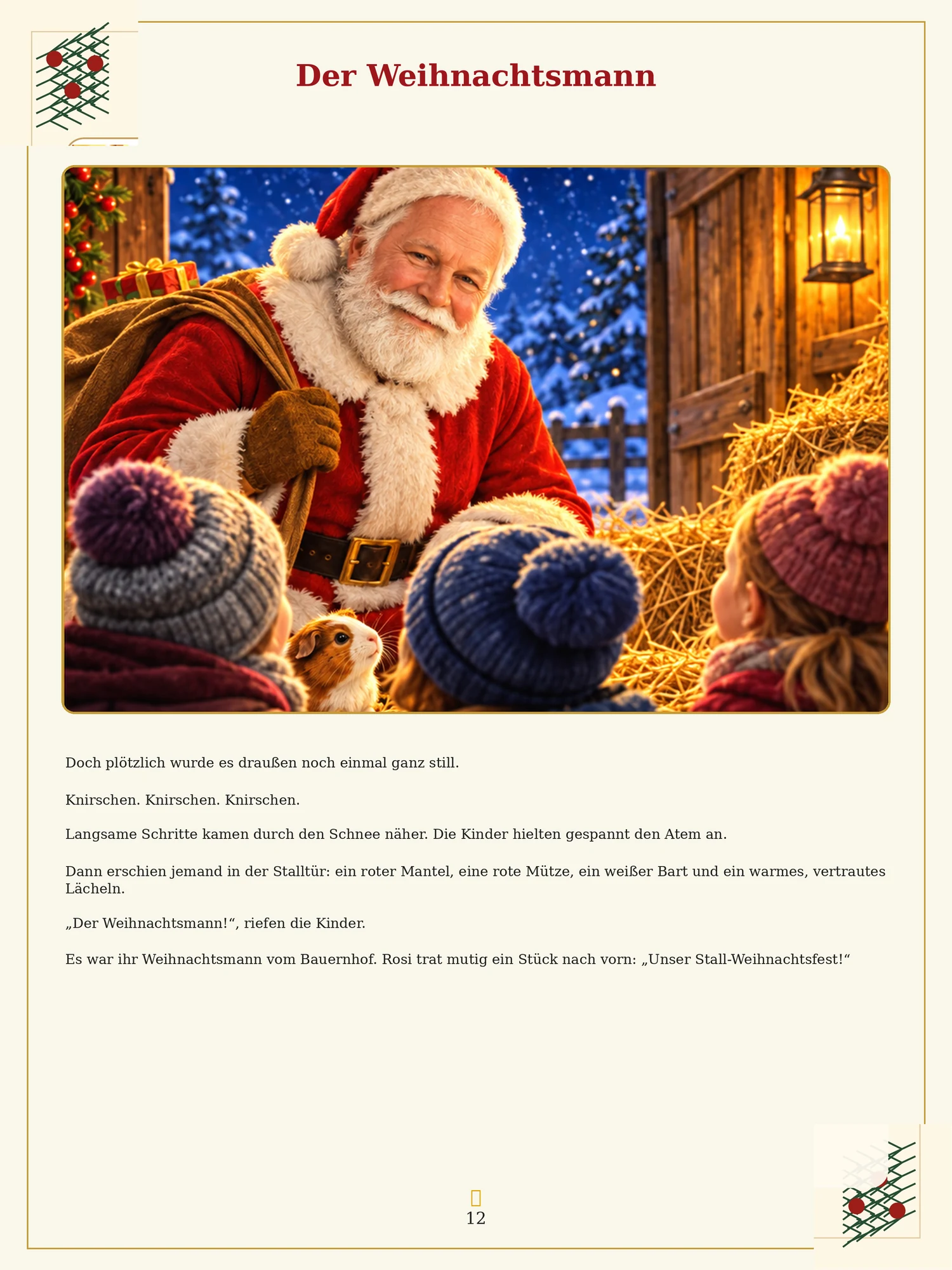 Der Weihnachtsmann in unserer Geschichte